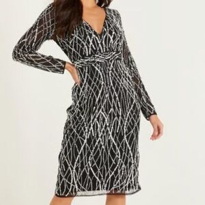 Quiz | Black Sequin Cocktail Dress